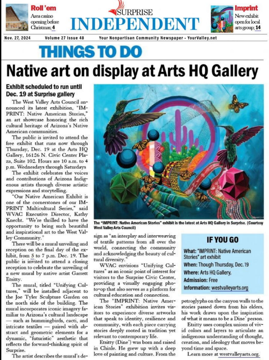 Native Art on Display at Surprise Gallery – Garrett Etsitty