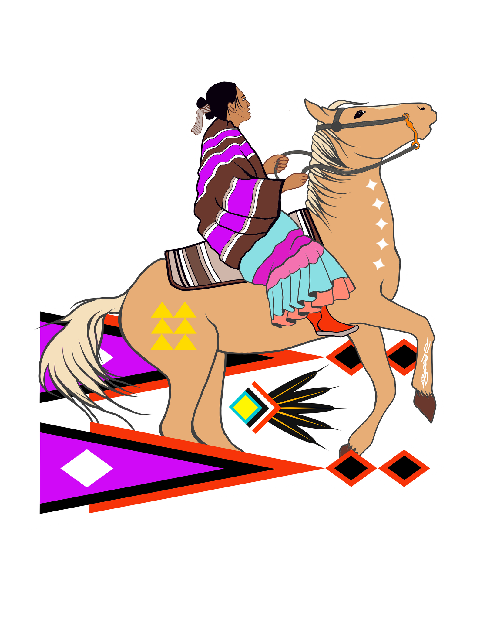 "Sun Warrior" 4"x3" Limited Diameter sticker .