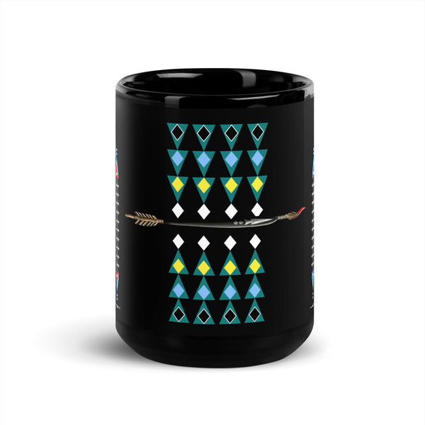"Above the clouds" Black Glossy Mug