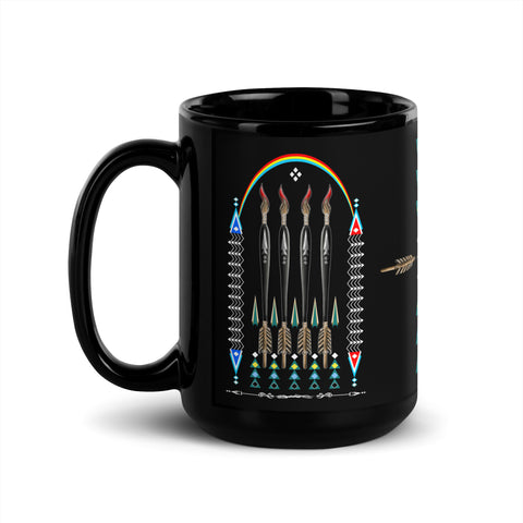 "Above the clouds" Black Glossy Mug