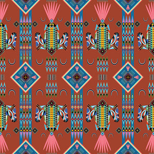 Horse Cotton Fabric by Garrett Etsitty for Teton Trade Cloth