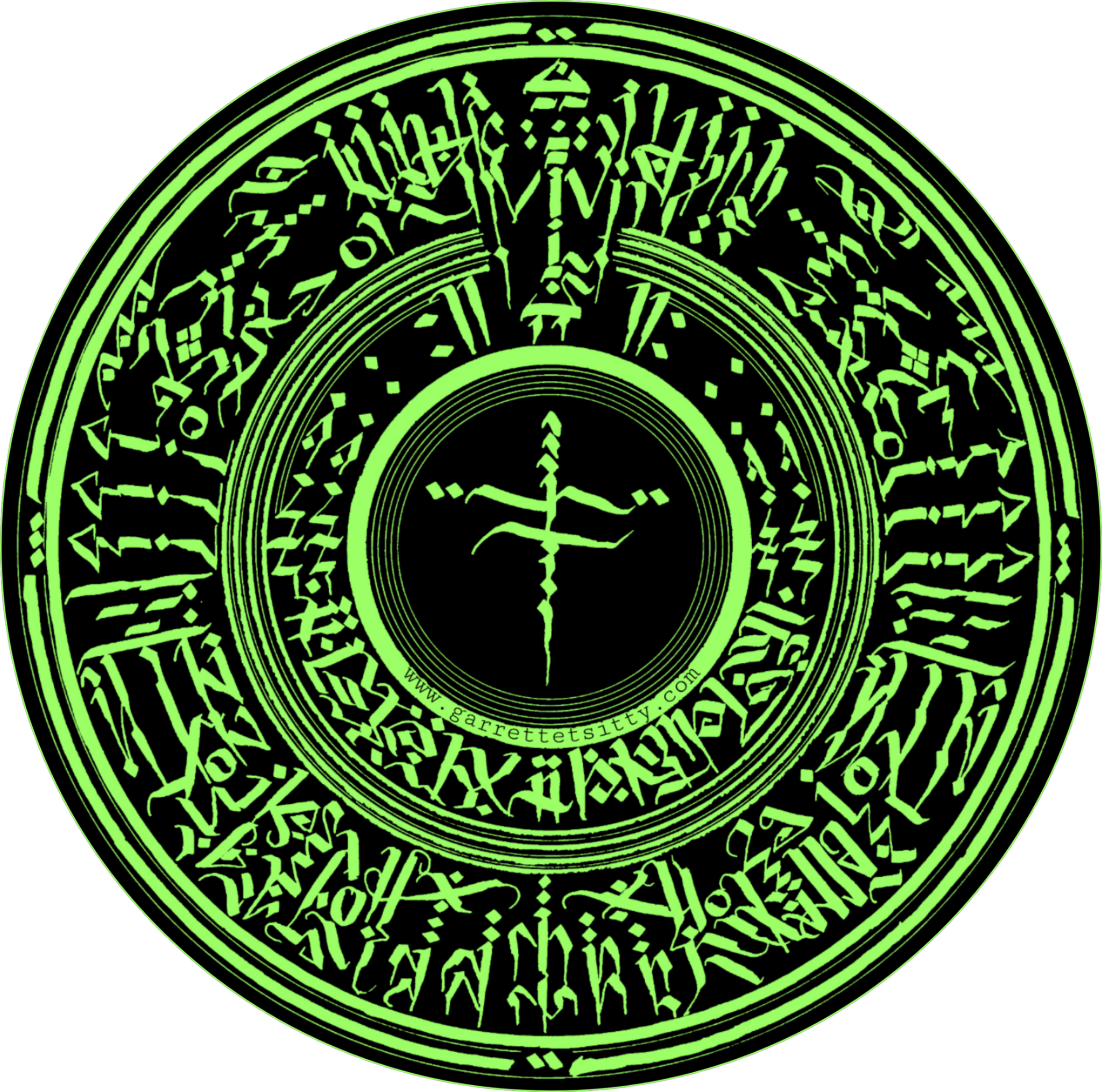 "Beauty Way" 4" Diameter laminated. Glow in the Dark
