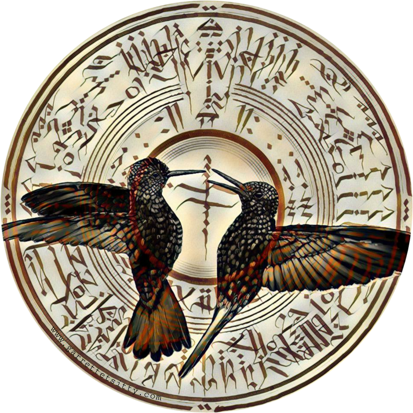 "Beauty Way 2" 3" Diameter laminated.