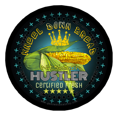 "Bread Hustler" 4" Diameter laminated.