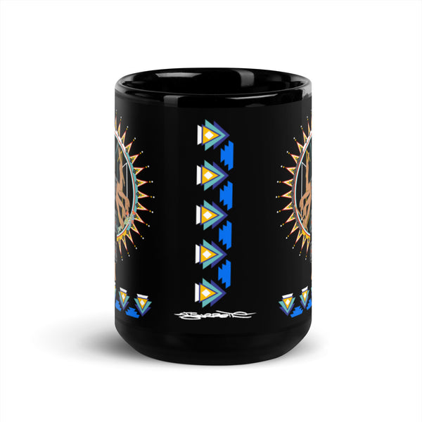 "Spider Woman" Black Glossy Mug
