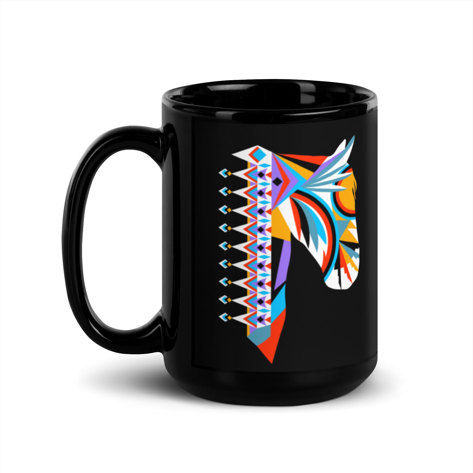 "Paint horse 2" Black Glossy Mug