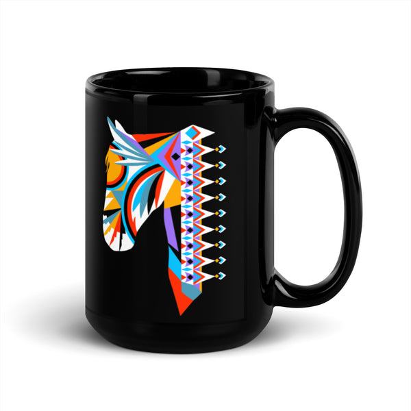 "Paint horse 2" Black Glossy Mug